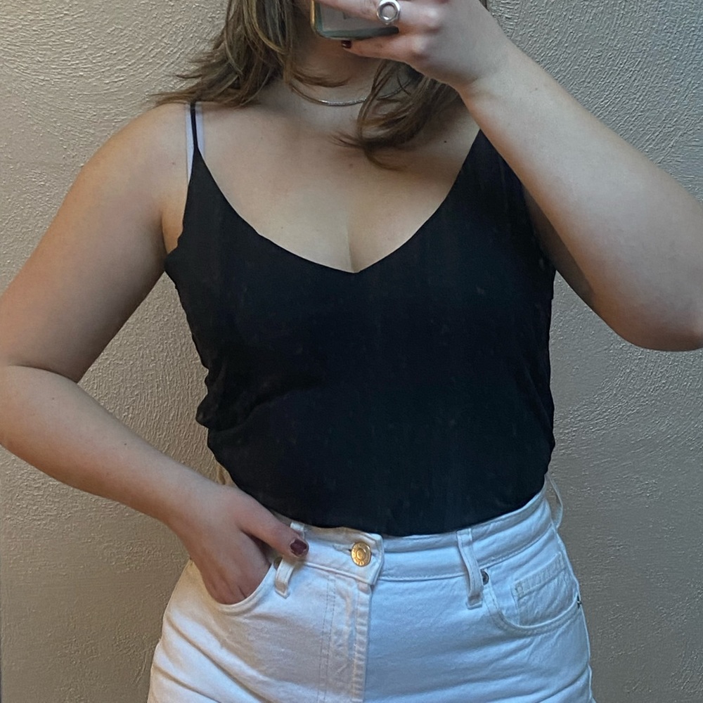 Zara Suede Black Cami